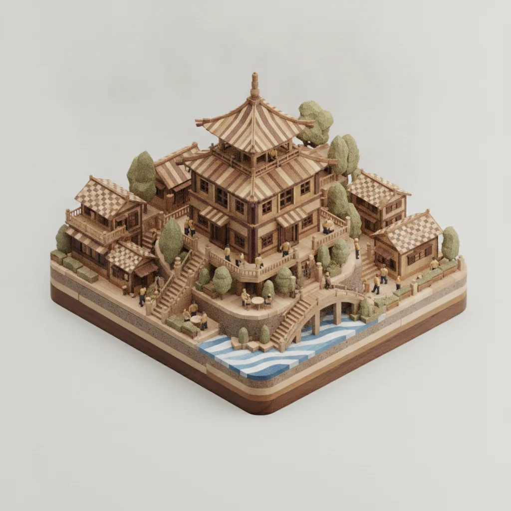 A Wooden Pavilion by the Water
