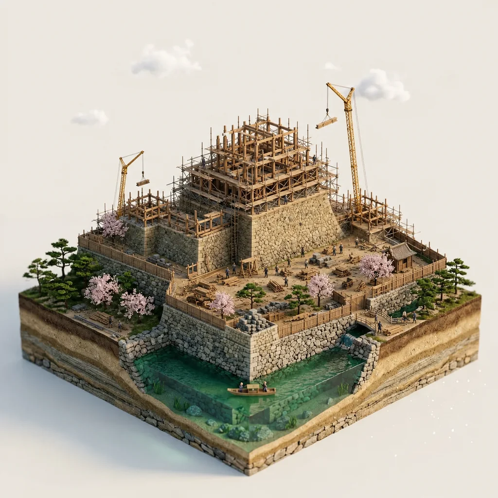 Himeji Castle — Timber frame